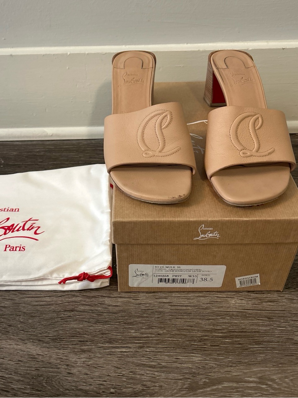 Christian Louboutin Block Heel Sandal - Size 8.5